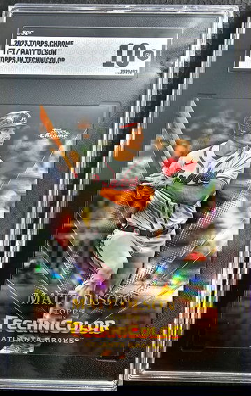 2023 Topps Chrome Matt Olson Topps in Technicolor SGC 10