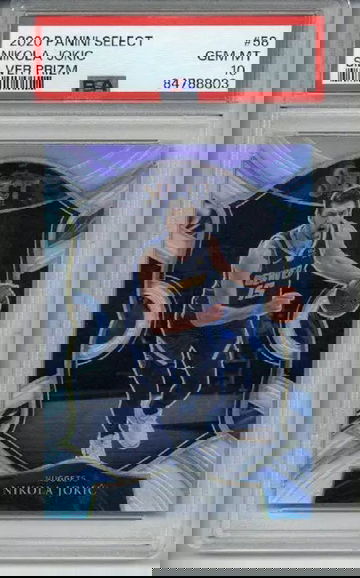 2020 PANINI SELECT SILVER PRIZM #58 NIKOLA JOKIC CARD NUGGETS PSA 10 LOW POP