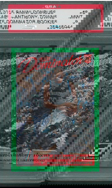 2015 Donruss Elite Dominator #8 Karl Anthony Towns RC /999 SP PSA 9 Mint *5044