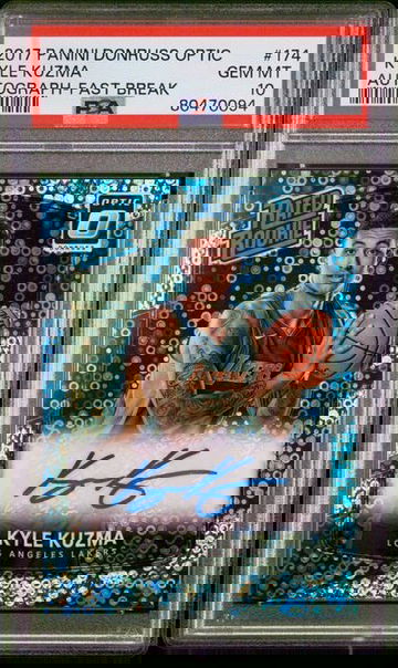 2017 Panini Donruss Optic Kyle Kuzma Fast Break Autograph #174 PSA 10 [BK-2A.39]