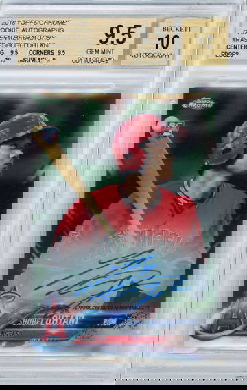 2018 Topps chrome Shohei Ohtani Auto BGS 9.5 Green /99