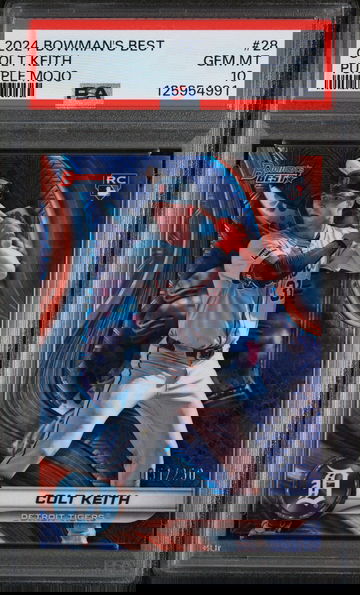 2024 Bowman's Best Purple Mojo Colt Keith #28 /250 PSA 10