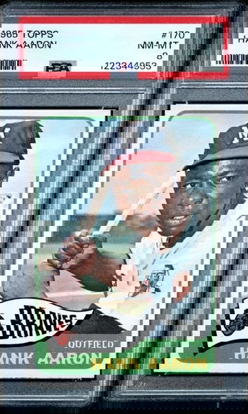 1965 Topps Hank Aaron #170 Baseball Card PSA 8 NM-MT