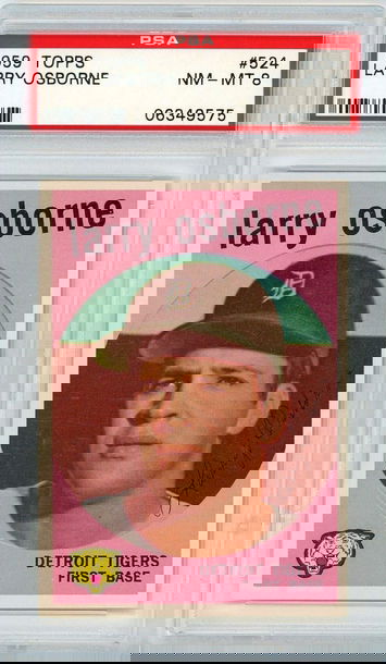 1959 Topps Larry Osborne #524 PSA 8 P1337