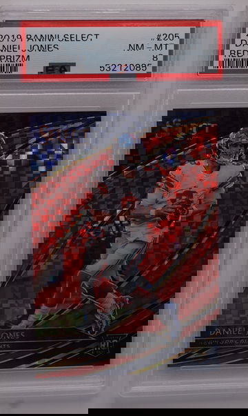 2019 Panini Select Daniel Jones Red Prizm /49 PSA 8