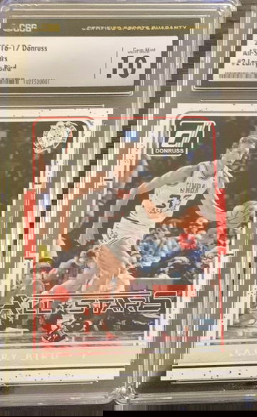 2016-17 Panini Donruss Basketball All Stars Larry Bird #2 Graded CSG 10 GM Gem Mint RARE ☘️