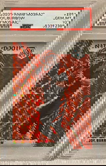 2020 Panini Mosaic Joe Burrow RC #261 Red Prizm PSA 10 Gem Mint