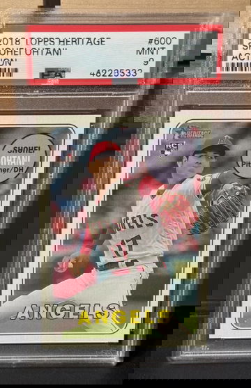 2018 Topps Heritage Action Shohei Ohtani #600 Rookie RC PSA 9