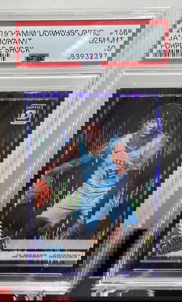 2019 Panini Donruss Optic #168 Ja Morant Purple Shock PSA 10