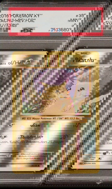 2016 Pokemon XY Evolutions Reverse Foil Pikachu #35 PSA 9