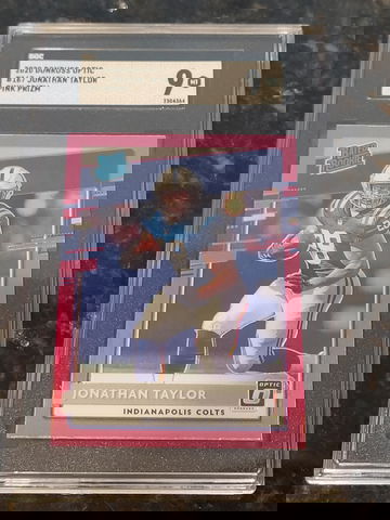 2020 Donruss Optic Jonathan Taylor PRIZM Pink SGC 9