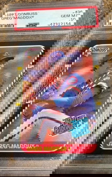 Greg Maddux 1987 Donruss Rated Rookie RC PSA 10