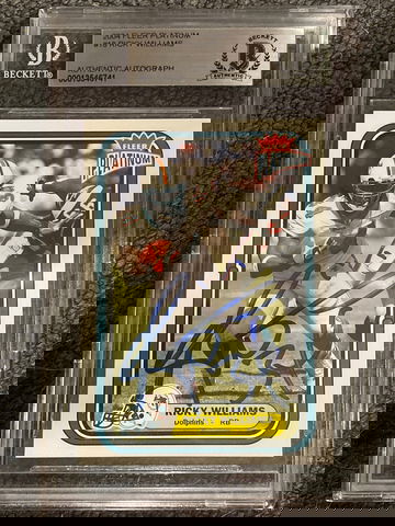 2004 Fleer Platinum #18 Ricky Williams Auto BAS