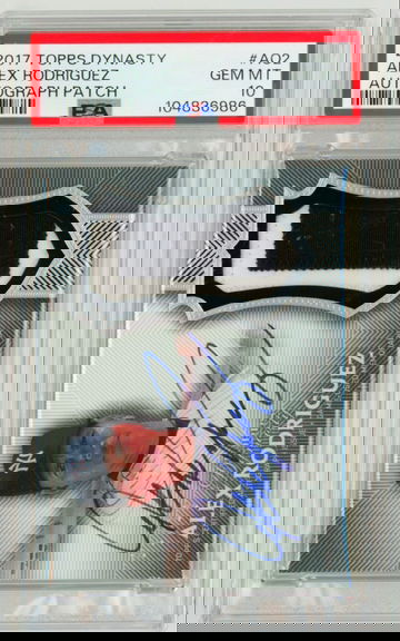 Alex Rodriguez 2017 Topps Dynasty Autograph Patch 01/10 PSA 10 Gem Mint 