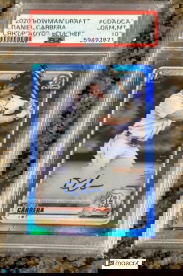 2020 Bowman Chrome Draft DANIEL CABRERA 1st Blue Auto Tigers #/150 PSA 10 GEM