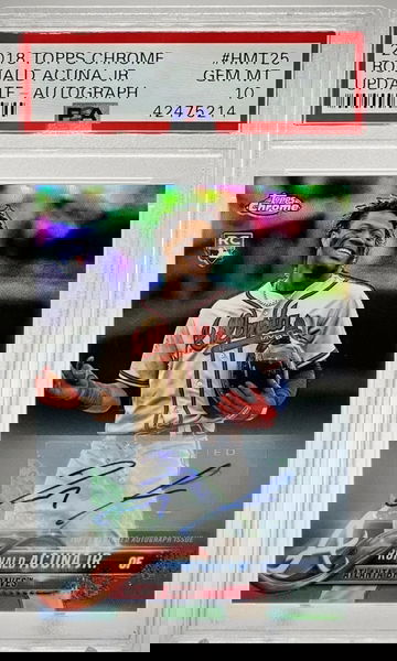 2018 Topps Chrome Update Refractor Ronald Acuna Jr Auto Rookie RC