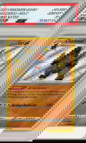 2021 POKEMON SWORD SHLD SHINING FATES COALOSSAL-HOLO #SV069 PSA 10