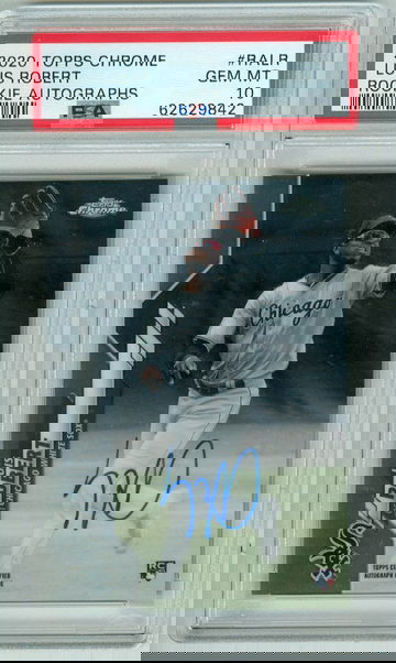 Luis Robert 2020 Topps Chrome Rookie Autographs #RALR PSA 10 Rookie RC