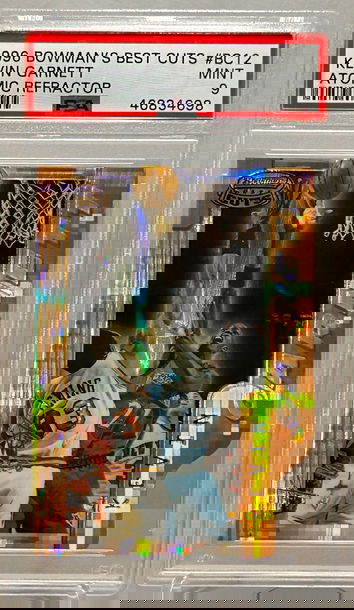 1996 Bowman’s Best Cuts Kevin Garnett Atomic Refractor #BC12 PSA 9