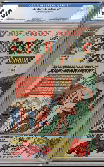 Fantastic Four Annual #1 CGC 4.0 1963 MArvel