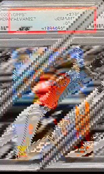 2020 Topps Yordan Alvarez Orange Jersey #276 RC PSA 10