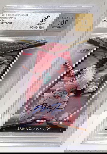 2011 Tristar Pursuit GOLD Mike Trout #/111 RC #1 - BGS 8 NM-MT AUTO 10 Rookie