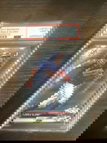 2017 Bowman Prospects #BP127 Ronald Acuna Jr. RC Rookie PSA 9
