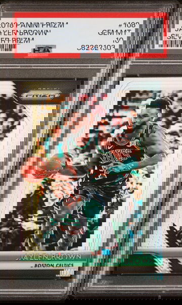 2018 Panini Prizm Silver Jaylen Brown #108 - Graded PSA 10 Gem MT.  Basketball Card. 