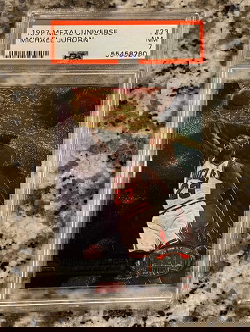 1997 Metal Universe Michael Jordan PSA 7