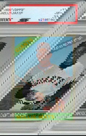 1966 TOPPS #1 WILLIE MAYS CARD SAN FRANCISCO GIANTS PSA 3.5 NICELY CENTERED RARE