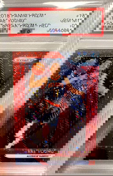 2018 Prizm Trae Young FastBreak Red /125 PSA 10