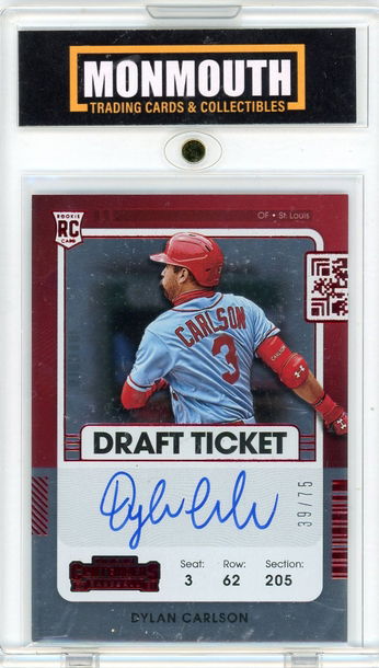 2021 Panini Contenders Draft Ticket Dylan Carlson #147 RC Auto /75