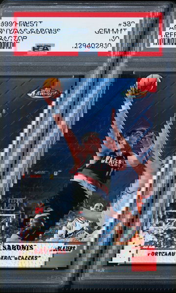 Arvydas Sabonis 1999 Topps Finest Refractor PSA 10