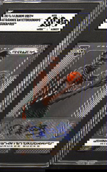 2013 Panini Prizm Autographs #33 Giannis Antetokounmpo Rookie RC SGC 9 Auto 10