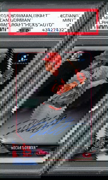 2018 Bowman Chrome Draft Picks Nolan Gorman Auto RC PSA 9