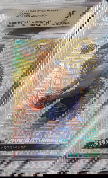 Bgs 9 2019 panini cyber monday rookies 7/10 zion williamson 