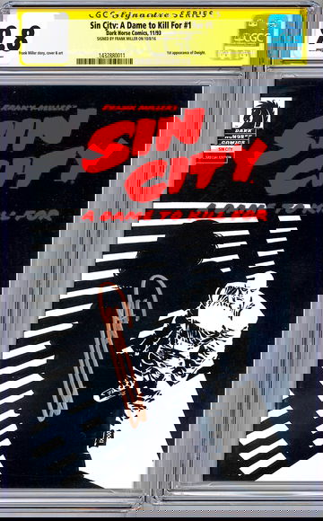 SIN CITY: A DAME TO KILL FOR #1 CGC-SS 9.8 FRANK MILLER STORY COVER & ART 1993