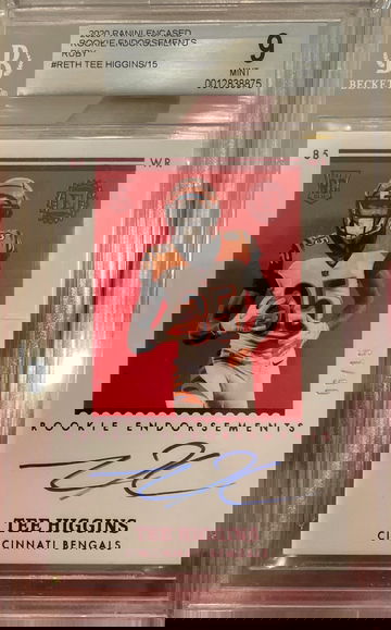 2020 Panini Encased Rookie Endorsements Tee Higgins 06/15 BGS 9 /auto 8