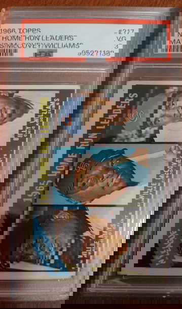 1966 Topps NL Home Run Leaders Mays/McCovey/Williams 217 PSA 3