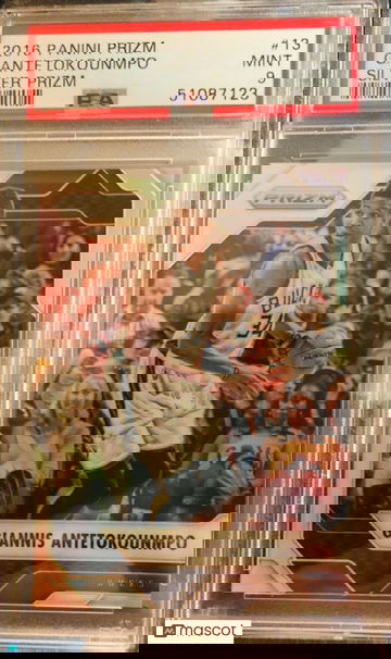 2016 Panini Prizm Giannis Antetokounmpo Silver Prizm #13 Bucks PSA 9 MINT