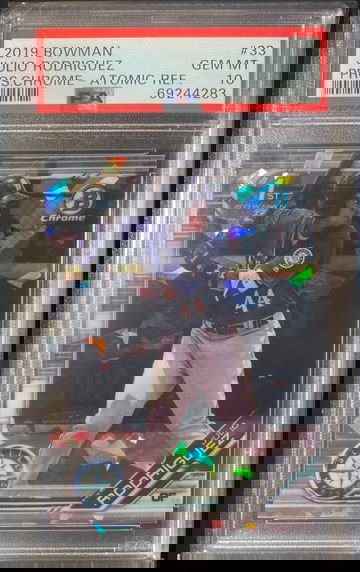 2019 Bowman Chrome Atomic Julio Rodriguez PSA 10 #33 Parallel