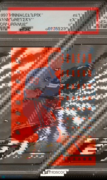 1997 Pinnacle Epix Wayne Gretzky #E1 SEASON ORANGE PSA 5 EX