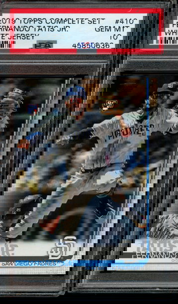 2019 Topps #410 Fernando Tatis Jr. WHITE JERSEY PSA 10 GEM MINT 