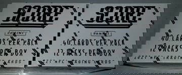 (2) 2021 Score Football Fat Pack boxes