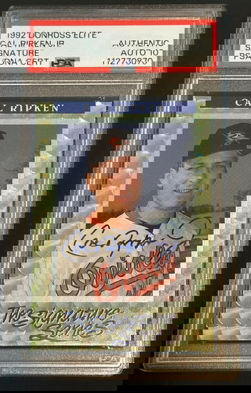 1992 Cal Ripken Jr Donruss Elite Auto PSA/DNA 10