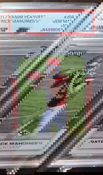 2017 Panini Playoff Patrick Mahomes RC Rookie #204 Gem Mint PSA 10 Chiefs