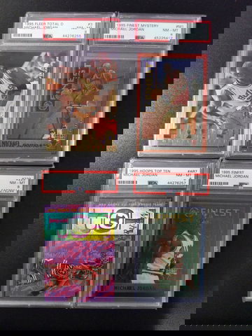 1995 Michael Jordan 4 cards Lots / PSA 8 