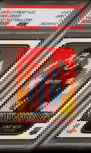 2020-21 Finest UCL Lionel Messi Prized Footballers #LM PSA 9 Mint