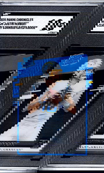 2020 Panini Chronicles Justin Herbert Clearly Rated Rookie SGC 10 Gem