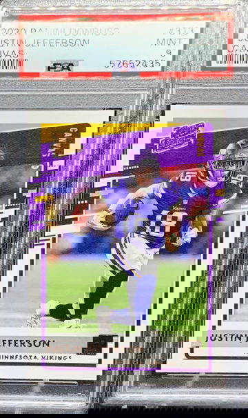 2020 DONRUSS FOOTBALL JUSTIN JEFFERSON CANVAS PSA 9